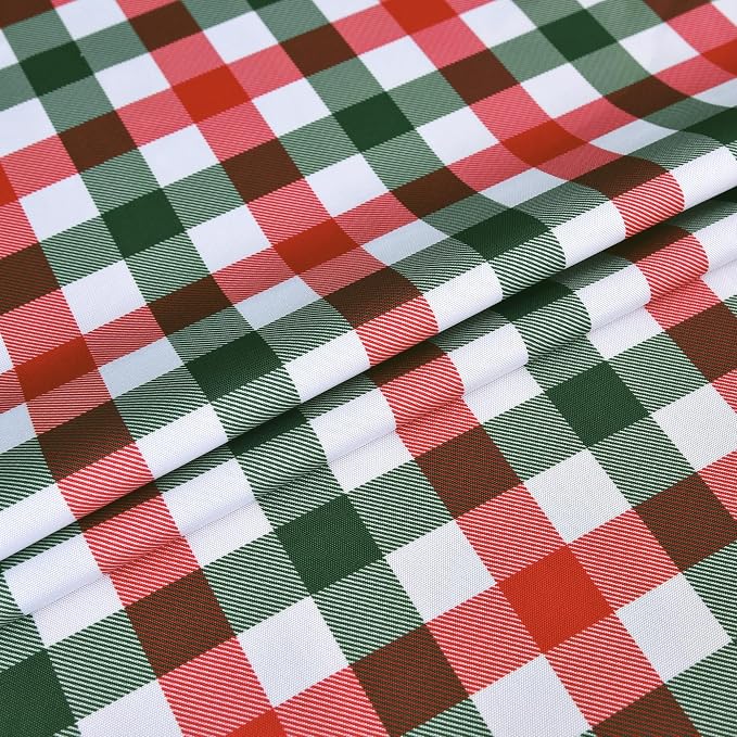 Waterproof Christmas Plaid Tablecloth Fabric - Image 8
