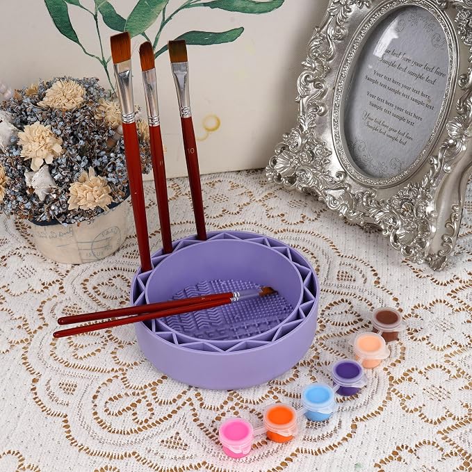 Pen Brush Washer, Watercolor Brush Cleaner, Silicone Brush Bowl Clean, Brush - Image 6