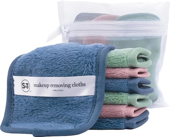 S&T INC. Makeup Remover Wipes for Skin Care, Reusable Makeup Wipes by STINC