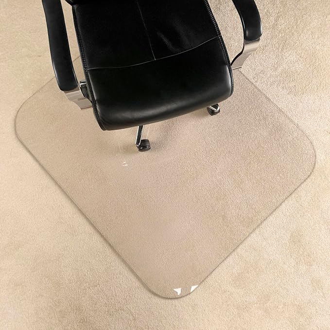Crystal Clear 1/5" Thick 59" x 47" Heavy Duty Hard Chair Mat, Can be Used on - Image 3