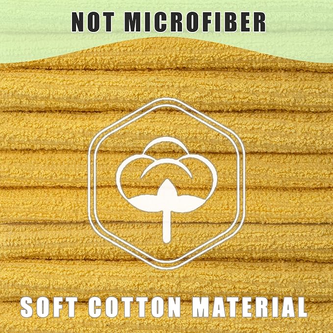 Textila Bar Mop Towels 12x12 Inch – Lemon Yellow – Pack of 10 - Image 5