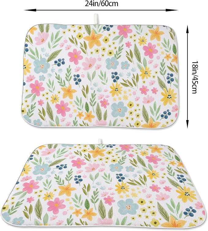 Spring Dish Drying Mat 18x24 Inches - Image 2