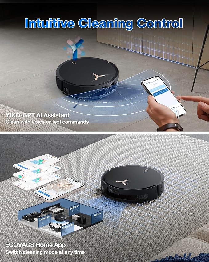 ECOVACS DEEBOT T50 MAX PRO Omni Robot Vacuum and Mop, 500Pa Blast Suction - Image 9