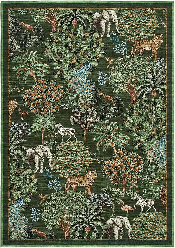 GarveeHome Jungle Rug 10x13 Washable Area Rugs - Image 4