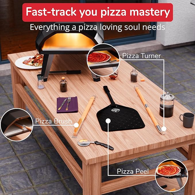 26” Pizza Oven Brush with Stone Scraper - Image 8