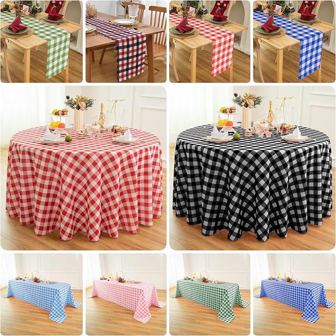 Waterproof Plaid Tablecloth Fabric - Image 7