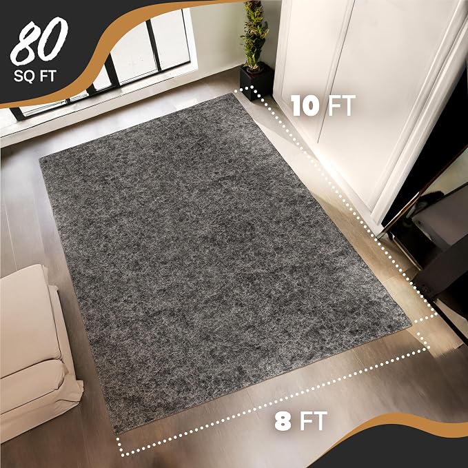 Nevlers 1/4" Felt Rug Pad 8 x10 Ft| Rug Pad Non Slip Felt & TPO | Area Rug - Image 3
