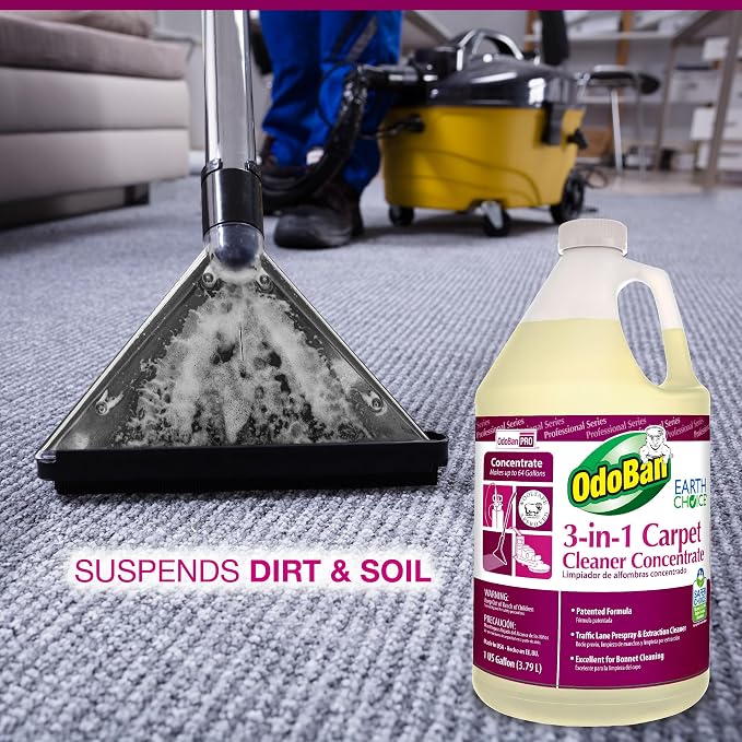 OdoBan Professional Series Cleaning 3-in-1 Carpet Cleaner Concentrate, Made in - Image 3