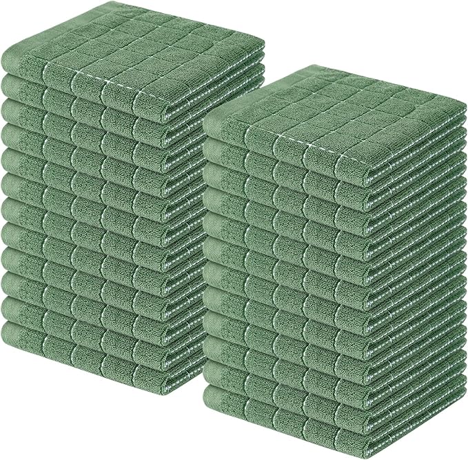 Homaxy 100% Cotton Terry Kitchen Dish Cloths, Ultra Soft and Absorbent Dish by Homaxy