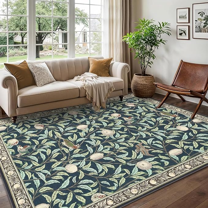 GarveeHome 8x10 Area Rugs for Living Room, Boho Leaf Rugs for Bedroom by GarveeHome