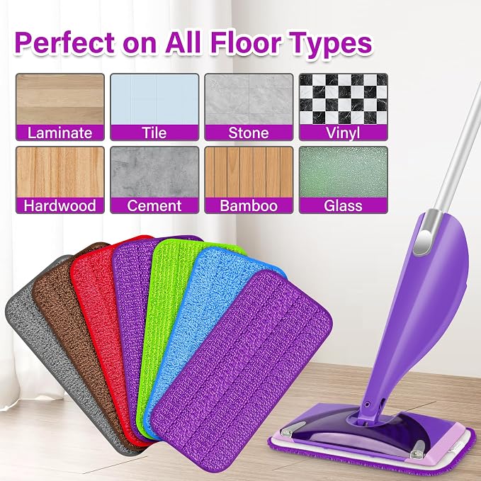 Reusable Mop Pads for Swiffer WetJet, Wet Pads Refills for 12'' Spray Mop - Image 7