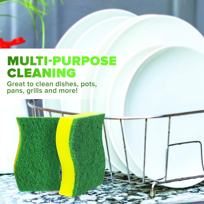 Heavy Duty Scrub Sponges by SCRUBIT – Kitchen Dish, Sink and Bathroom Cleaning - Image 7