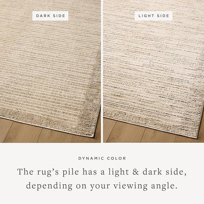 Loloi Jeremiah Brent Bleecker Collection BLE-02 Sand/Charcoal 7'-10" x 10' Area Rug