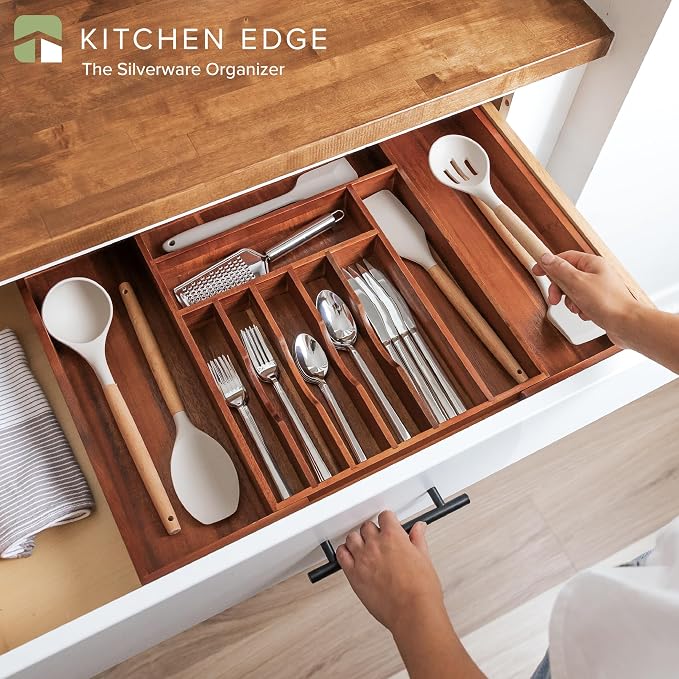 KitchenEdge Premium Silverware, Flatware and Utensil Organizer - Image 2