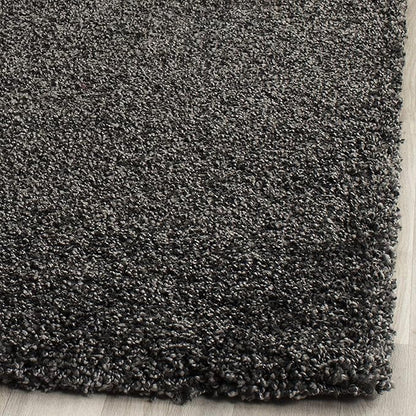 SAFAVIEH Milan Shag Collection Accent Rug - 3' x 5', Dark Grey, Solid Design, Non-Shedding & Easy Care, 2-inch Thick Ideal for High Traffic Areas in Entryway, Living Room, Bedroom (SG180-8484)