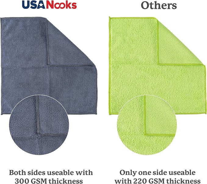 USANOOKS Microfiber Cleaning Cloth Grey - Image 3