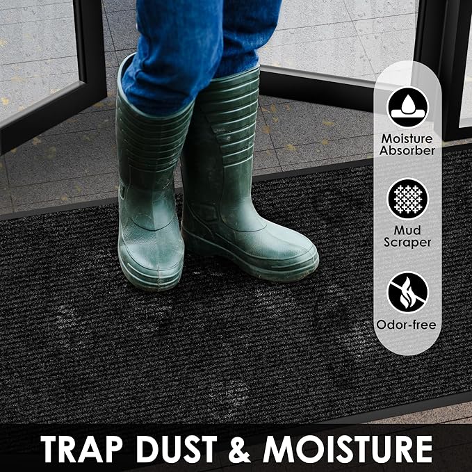 2′ x 27′ Front Door Mat Indoor Outdoor Entrance, Commercial Floor Mat Heavy - Image 5