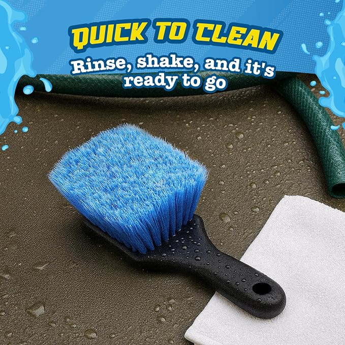 Salty Captain Soft Bristle Brush – Short Handle Detailing Brush - Image 6