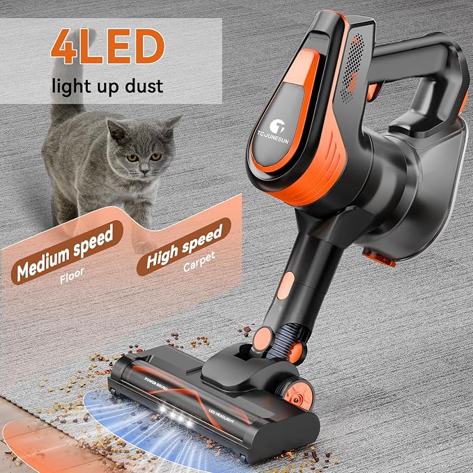 23Ft Corded Vacuum Cleaner, 600W Powerful Self-Standing Stick Vacuum - Image 2