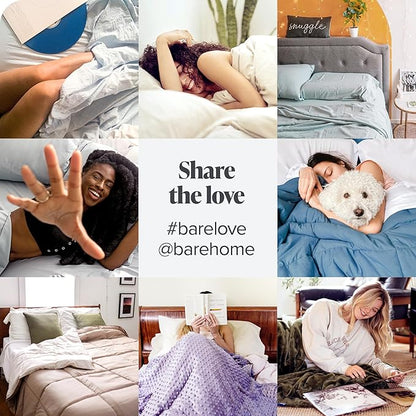 Bare Home Fitted Bottom Sheet Twin Extra Long - Premium 1800 Microfiber - Ultra-Soft Wrinkle Free - Deep Pocket - Twin XL Fitted Sheet (Twin XL, Grey)