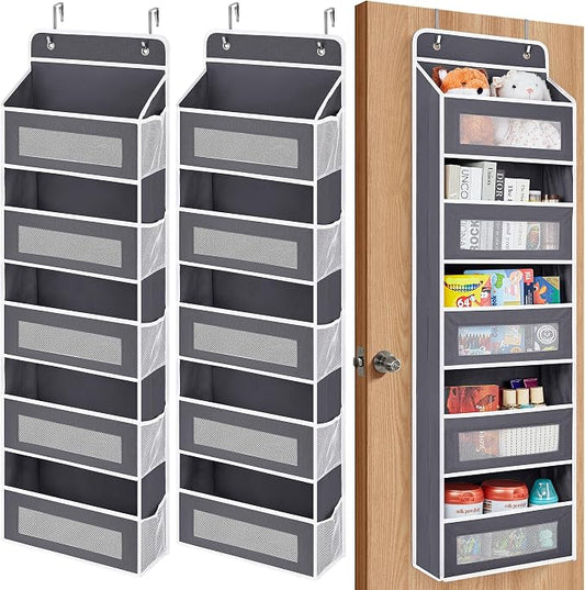 JARLINK 2 Pack Over The Door Organizer, 5 Shelf Door Hanging Organizer by JARLINK