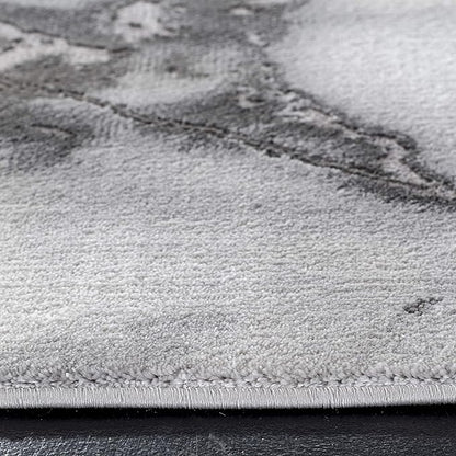 SAFAVIEH Craft Collection Area Rug - 6'7" x 9', Grey & Silver, Modern Abstract Design, Non-Shedding & Easy Care, Ideal for High Traffic Areas in Living Room, Bedroom (CFT877G)