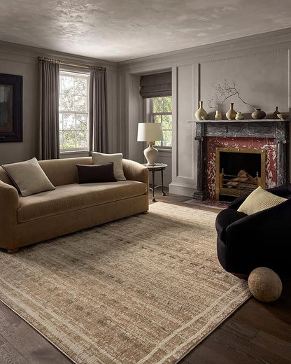 Loloi Jeremiah Brent Bleecker Collection BLE-07 Khaki/Natural 6'-7" x 9'-3" Area Rug