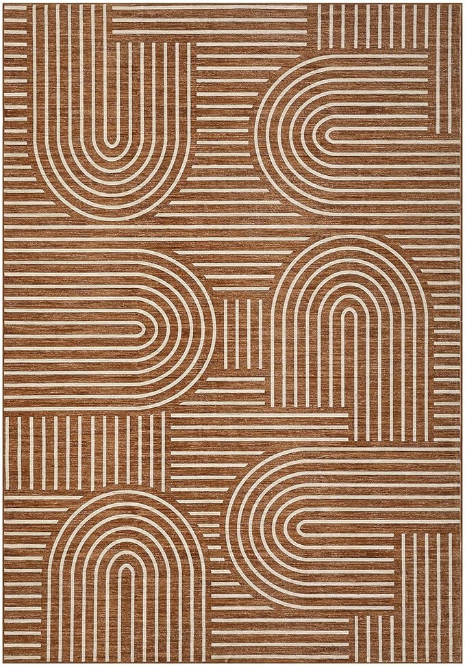 Washable Rug 2x3 Area Rugs for Entryway, Abstract Rug for Bedroom, Soft Rainbow - Image 4