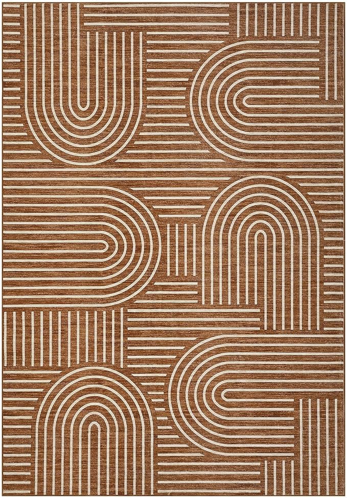 Washable Rug 6x9 Area Rugs for Living Room, Abstract Rug for Bedroom, Soft - Image 4