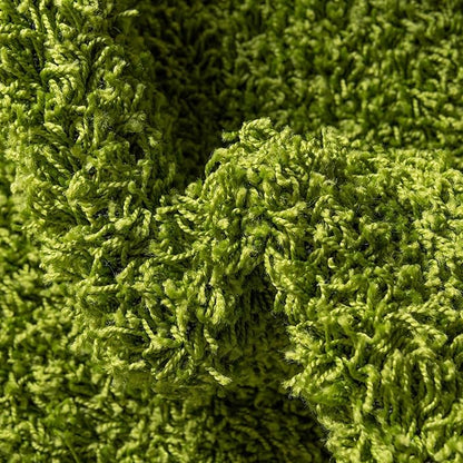 Unique Loom Solid Shag Collection Area Rug (3' 3" Round, Grass Green)
