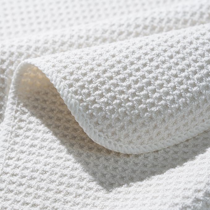 POLYTE Premium Microfiber Kitchen Dish Hand Towel Waffle Weave 12 Pack - Image 4