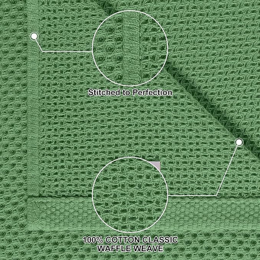 Homaxy 100% Cotton Kitchen Towels and Dishcloths Set, 12 x 12 Inches and 13 x - Image 2