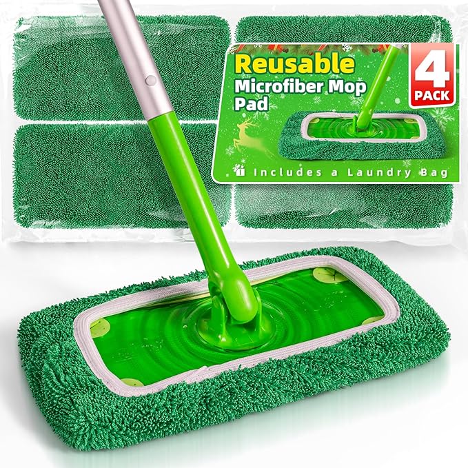 Reusable Microfiber Mop Pads Compatible by LOVECO