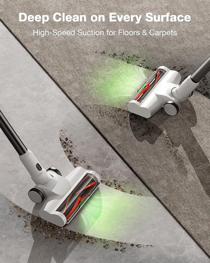 Cordless Stick Vacuum Cleaner for Home, Lightweight Rechargeable Vacuum - Image 2