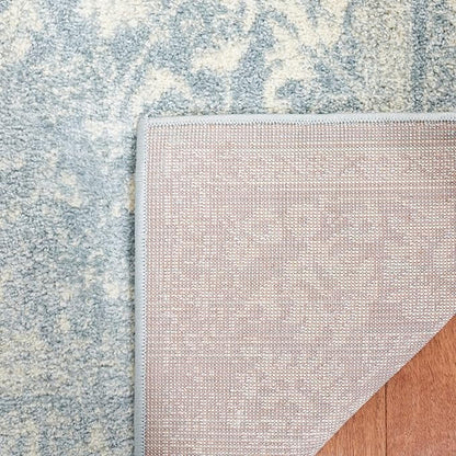 SAFAVIEH Adirondack Collection Runner Rug - 2'6" x 8', Slate & Ivory, Distressed Vintage Floral Design, Non-Shedding & Easy to Clean, Ideal for Hallway, Foyer, Entryway, Bedroom (ADR109T)