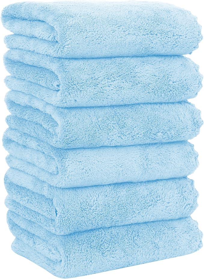 MOONQUEEN 6 Pack Premium Hand Towels by MOONQUEEN