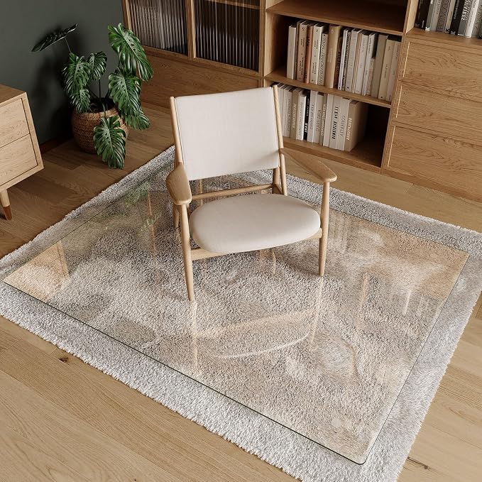 Koonmi Tempered Glass Chair Mat 44"x58" - Image 4