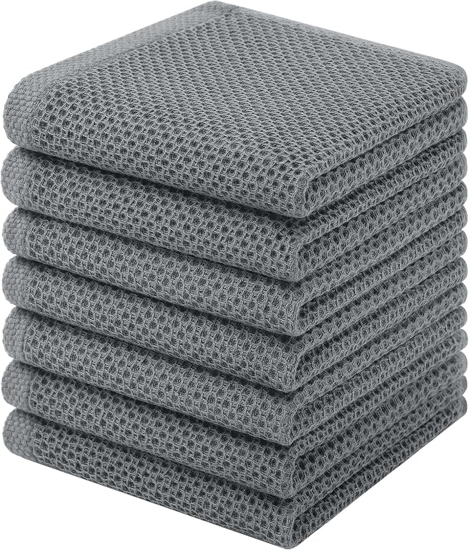 Homaxy 100% Cotton Waffle Weave Kitchen Dish Cloths, Quick Drying Dish Rags by Homaxy