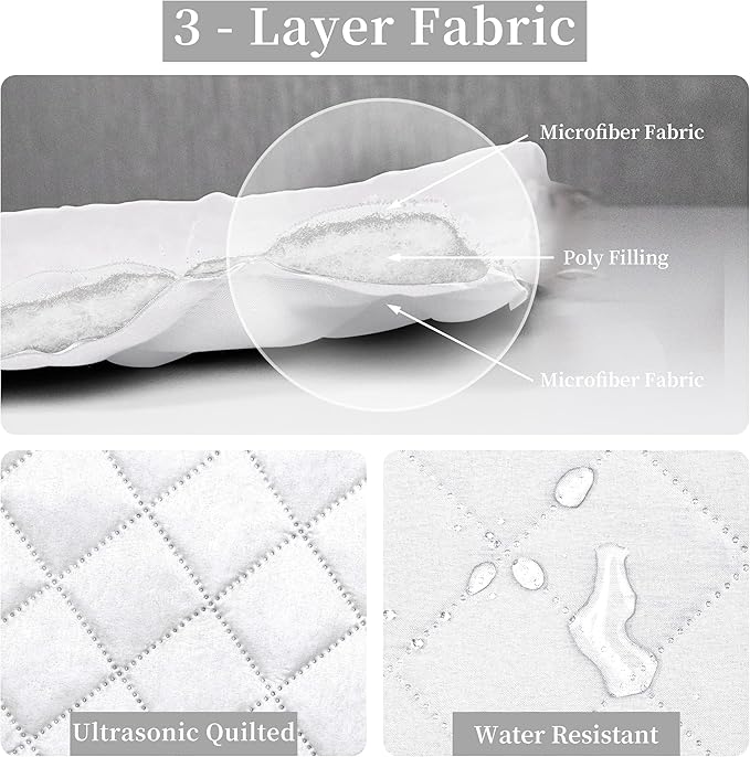 Easy-Going Queen Plus Size Reversible Quilt Set with 1 Quilt and 2 Pillow Shams, Soft Bed Quilt Cover, Water Resistant Lightweight Microfiber Bedspread, Stain Resistant, White/White