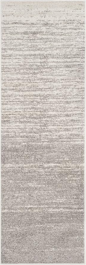 SAFAVIEH Adirondack Collection Runner Rug - 2'6" x 22', Light Grey & Grey, Modern Ombre Design, Non Shedding & Easy to Clean, Ideal for Hallway, Foyer, Kitchen, Entryway, Bedroom (ADR113C)