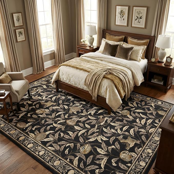 GarveeHome 8x10 Area Rugs for Living Room, Boho Leaf Rugs for Bedroom - Image 2
