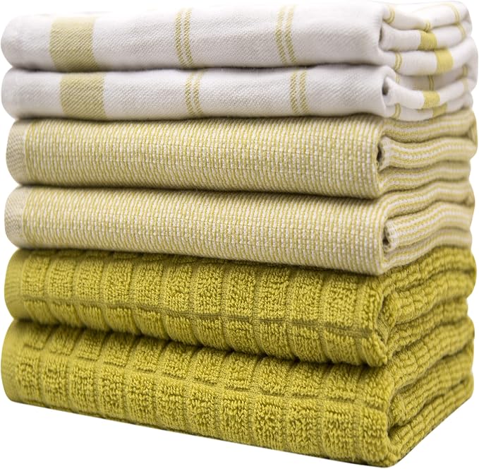 Premium Kitchen Towels | Large Cotton Dish Towels | Flat & Terry Highly - Image 6