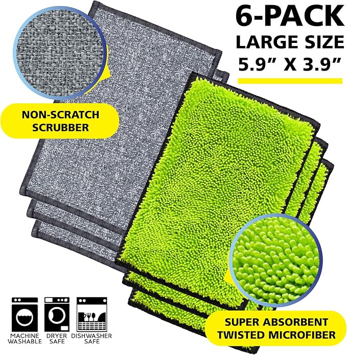 Fresh Tuff-Scrub, Microfiber, Non-Scratch, Dual-Sided, Machine Washable - Image 2