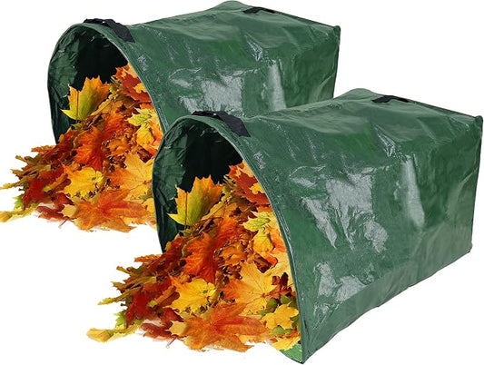 Gardzen 2-Pack 53 Gallon Dustpan-Type Yard Waste Bags, Reusable Heavy Duty by Gardzen
