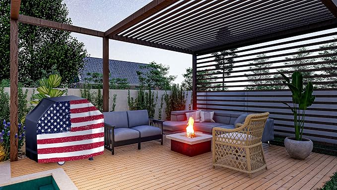 US Flag 64 Inch Grill Cover - Image 8