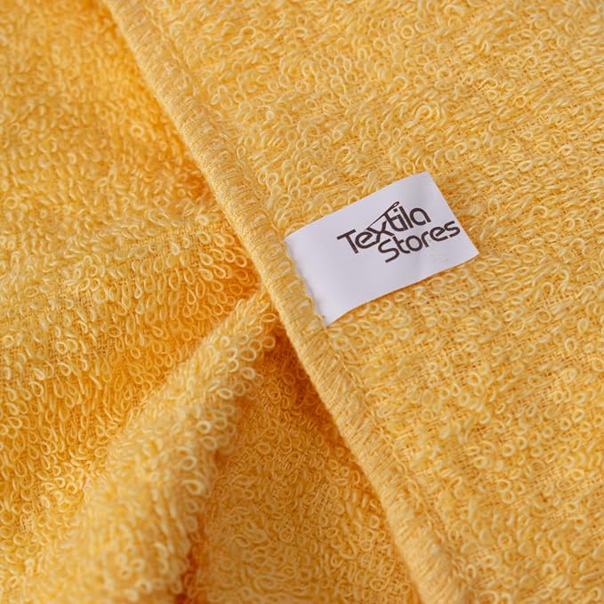 Textila Terry Wash Cloths – Pack of 10, Warm Yellow, 12x12 Inches – Soft - Image 7