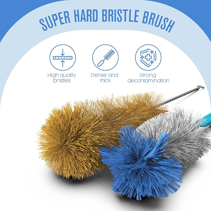 Houseables Bottle Brushes, Water Bottle Cleaner Brush Set, Hydroflask Cleaning - Image 2