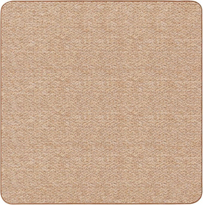 House, Home and More Skid-Resistant Carpet Indoor Area Rug Floor Mat - Praline Brown - 6 Ft X 6 Ft - Non Slip Rubber Backing, Stain Resistant, Dog Friendly, Living Room Bedroom Kitchen Entryway