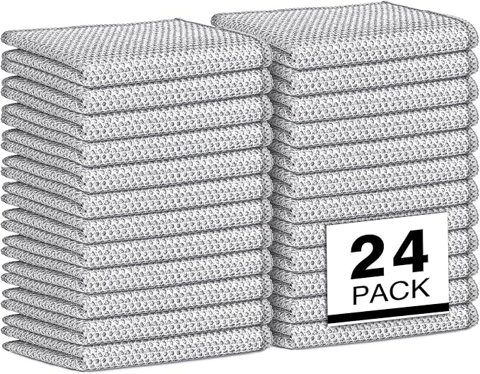 AIDEA Non Scratch Wire Dishcloth 24PK, Wire Dishwashing Rag by AIDEAHOME