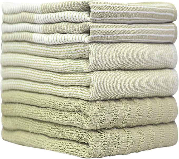 Premium Kitchen Towels | Large Cotton Dish Towels | Flat & Terry Highly - Image 2